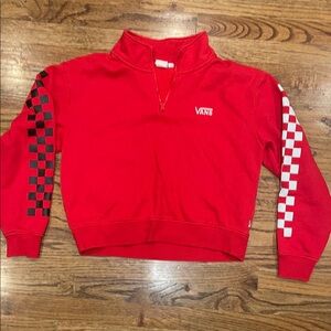 Vans Women's Red Checkered Sweater size medium